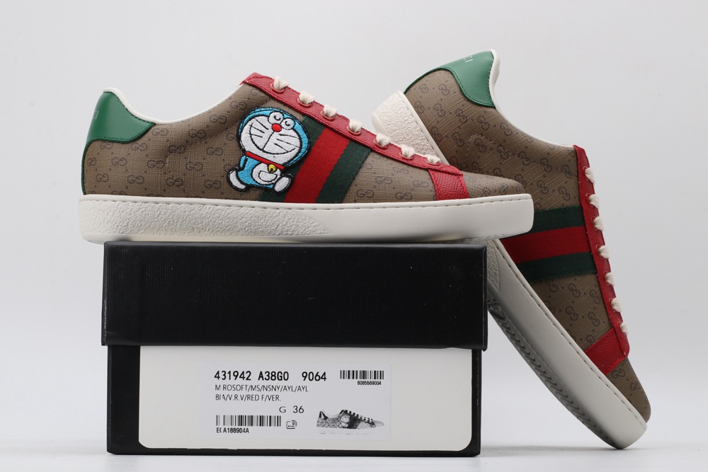 G*UCCI x Doraemon Ace sneakers  Brown